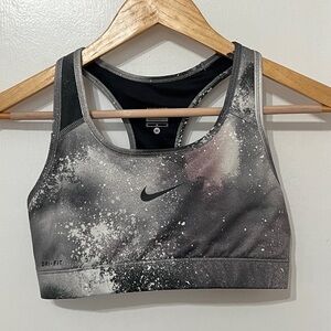 Nike Pro Dri-Fit Sports Bra, Size M, Paint Splatter Print, Excellent Used Cond